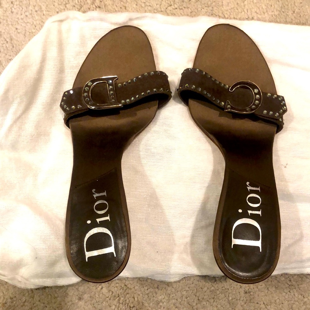 Dior brown suede mules - Never been worn / no box/ no dust bag